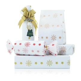 Snowflake Christmas Tissue Paper for Gift Bags,60 Sheets 3 Color Snowflake Star Art Tissue Paper Bulk 28 x 20 Inch Gift Wrapping Paper Sheets for DIY Craft Xmas Gift Wrap Birthday Party Decoration