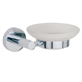 Never Drill Again Nie Wieder Bohren HM123 Hoom Soap Bowl Solid Brass High-Gloss Chrome-Plated Incl. Special Attachment Technique