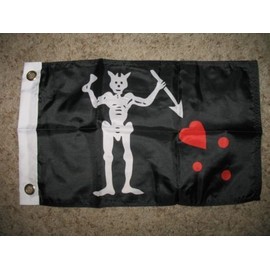 12X18 12"X18" Pirate Blackbeard Black Beard Boat Car Motorcycle Flag