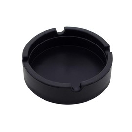 Healifty Ceniceros Para Exteriores Silicone Ashtray, Unbreakable Rubber High Temperature Heat Resistant Ashtray for Office Home Decor 1pcs (Black) Cool Ashtrays