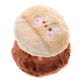 FRCOLOR 2pcs Long Plush Face Powder Puff Makeup Applicators Soft Vintage Design