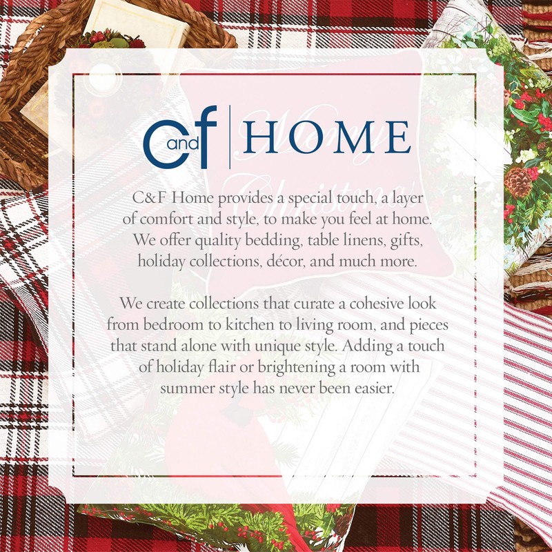 C&F Home Red Plaid Single Quilted Placemat Reversible Machine Washable