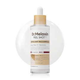 Dr. Melaxin Peel Shot Glow White Rice Peeling Ampoule – 80ml | Soft Exfoliating Face & Body Scrub for Dead Skin Removal, All Skin Types
