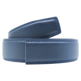 COTIDI Mens Leather Ratchet Belt Without Holes 35mm Wide No Buckle, Marine C20