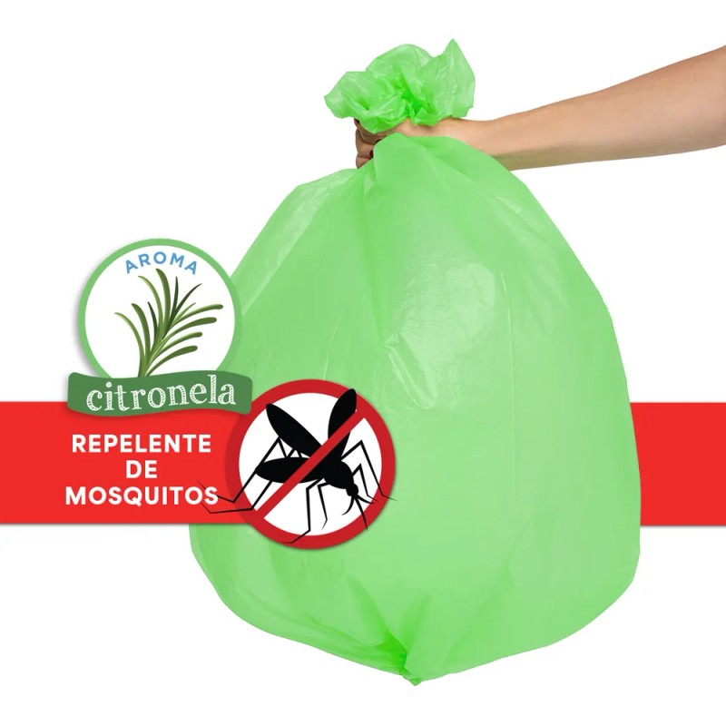 40 Bolsas De Basura Grandes, Aroma Citronela, Basuritas