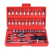 Socket Set 46 Pcs 1/4'' Drive Socket Ratchet Wrench Set