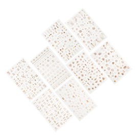 FRCOLOR 8sheets Christmas Snowflake Nail Stickers DIY Nail Art Decals for Women Winter Decor Manicure for Holiday Designs and DIY Projects