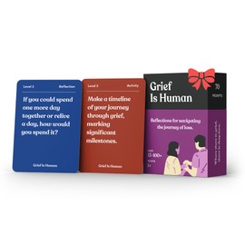 Grief is Human | Family & Friends Conversation Cards for Grieving | 70 Cards to Help You Process The Journey of Loss | Therapy for Adults
