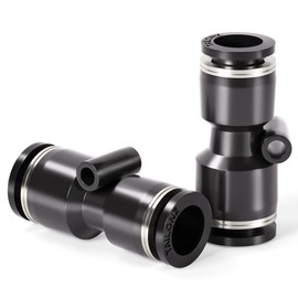 Tailonz Pneumatic Straight Reducing 1/2" Tube OD x 3/8" Tube OD Tube OD Push to Connect Tube Fittings Push Lock PG1/2-3/8 (Pack of 10)