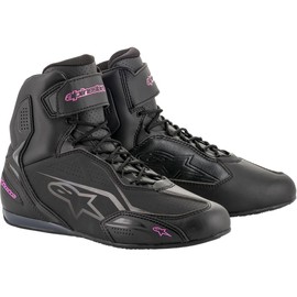 Alpinestars Stella Faster-3 Shoes, CE-Certified Women's Riding Footwear, 7.5, Black/Fuchsia