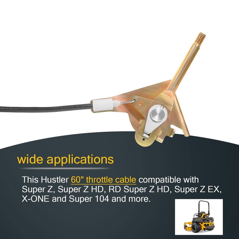 Zymurgoes 603409 Throttle Control Cable 60” Fits for Hustler Zero-Turn