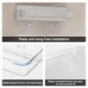 Diesisa Plastic Wall Mount Organizer, Adhesive Clear Acrylic Shelf, No