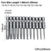Magnetic Torx Head Screwdriver Bit Set, S2 Steel Long Drill