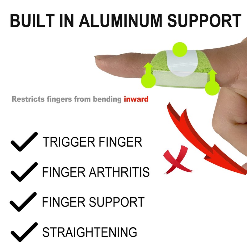RonJea 5 Pcs Trigger Finger Splints: 5 Single Straps Finger