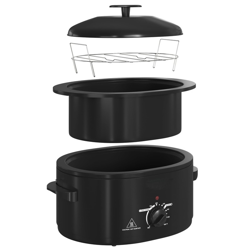 8 QT Electric Roaster Oven with Self-Basting Lid, Turkey Roaster