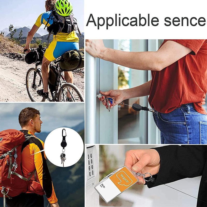 Extendable Key Fob, Lanyard with Key Fob for Key Ring