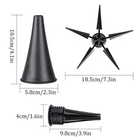 Black Plastic Clarinet Stand Suitable for A and B Clarinet Stand with Short Cone, Lightweight and Portable, Easy to Store