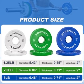 XDDIAS Change Weight Plates Set, 2.5LB 2" Bumper Plates for Strength Training & Weightlifting