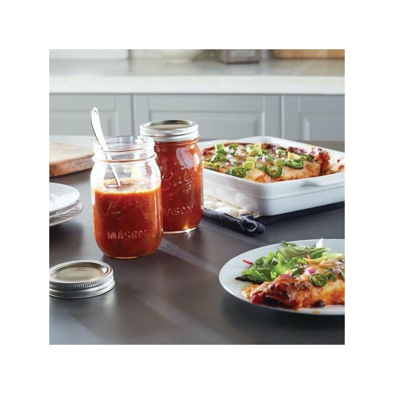 Ball Mason Regular Mouth Jars with Lids and Bands, Set