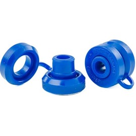 JEGS Exhaust Hanger Snap Grommets | Fits 5/8 “ Hole | Made In USA | High-Temperature Red Silicone | One Pair Per Package | 3/8 “ ID x 1-1/8 “ OD x 7/8 “ Thick