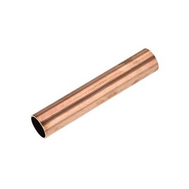 sourcing map Copper Round Tube 19 mm OD 1 mm Wall Thickness 10 cm Length Straight Pipe