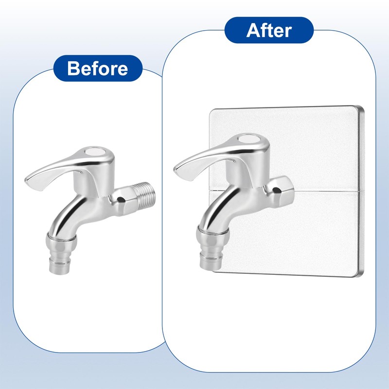 uxcell 4Pcs ABS Plastics Square Shaped Escutcheon Plate, Wall Split