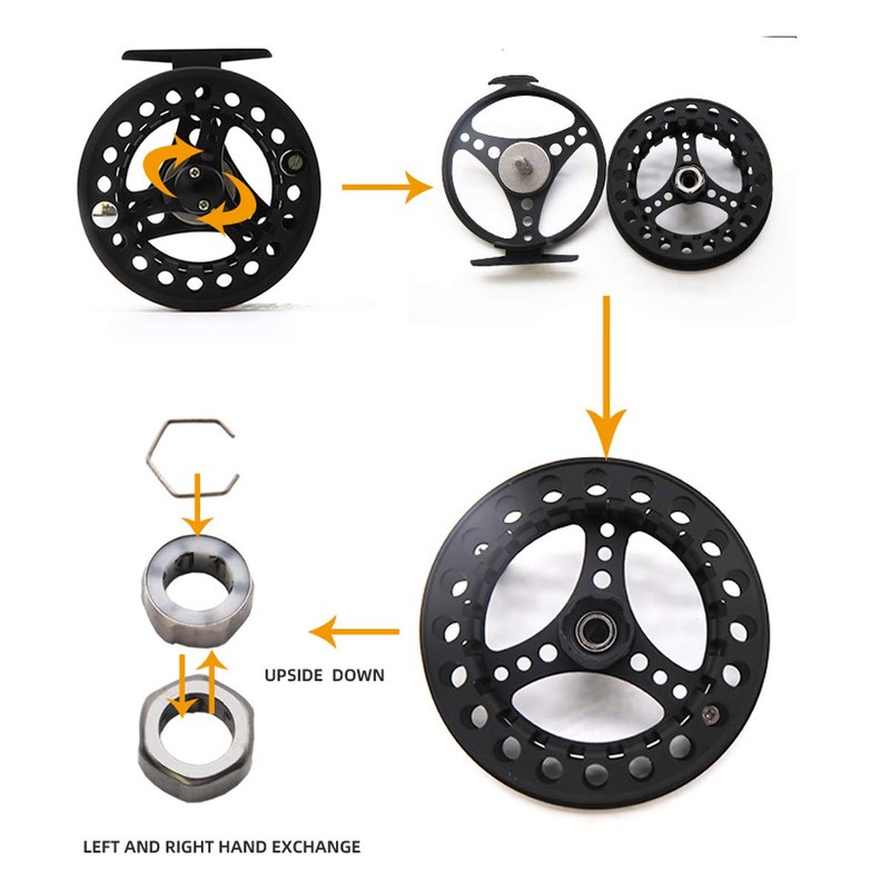 AnglerDream Die Casting Fly Fishing Reel ALC Reel Large Arbor