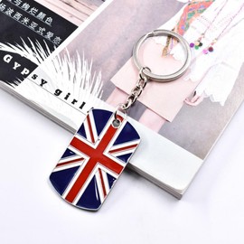 2 Piezas Llavero de Bandera de Moda, Aleación de Zinc E Hierro Diseño Creativo y Simple, Apariencia Atractiva, Estilo Fashion, Adecuado para San Valentín y Fin de Curso