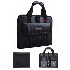 Goture Fishing Jig Bag,34 Mesh Pockets Portable Water-Resistant 600D PU Fishinig Lure Bag Saltwater Freshwater,Detachable Compartment, Suitable For Vertical Jig Slow Pitch Jigging Bait Tackle Storage