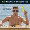 AUSQUQI 3in1 Magnetic Clip On Sunglasses Polarized For Women Mens