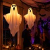 LED Hanging Ghost for Halloween Decor – Light-Up Fabric Horror