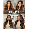 KLAIYI Pre Everything 13x4 Glueless Wig Ombre Brown Body Wave