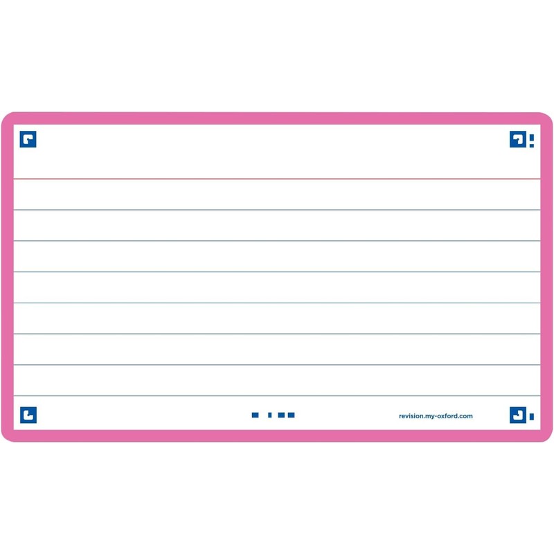 Oxford Flash 2.0 Index Cards A7, Flashcards, 75 x 125