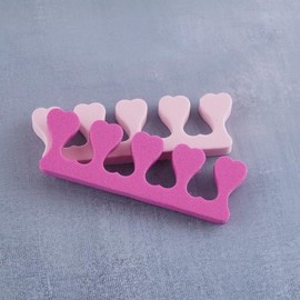 Divider fixing toes cotton sponge finger heart pedicure manicure / 분리대 고정 발가락 코튼 스펀지 손가락 하트 페디큐어 매니큐어