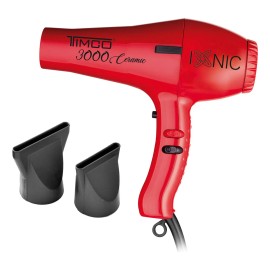 Secadora Profesional Cabello Ceramic Sr-3000 C/2 Boquillas Color Rojo