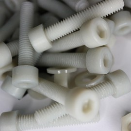 20 x Glass Filled Reinforced, Super Nylon Socket Head, M8 x 40mm Plastic Nuts and Bolts, Washers, (5/16 x 1 37/64 in)