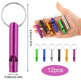 12pcs Loud Whistle,Mabor Emergency Whistle for Adults Kids,Gather Team Members Outdoors,Safety Whistles for Teacher,Metal Whistle for Outdoor Sports Camping Hiking