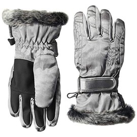 Ziener Girls' LIM GIRLS Junior Ski Gloves / Winter Sports, Metallic Silver, Silver (Metallic Silver), 4.5