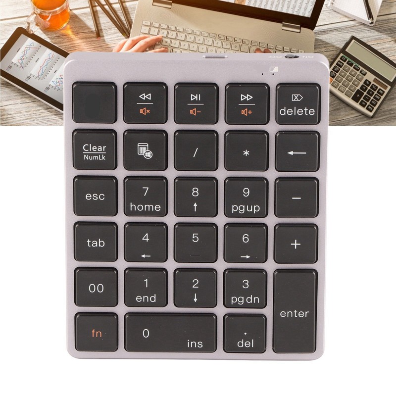 Bluetooth 3.0 Wireless Mechanical Numeric Keypad Notebook Desktop Computer Accessory