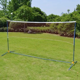 BenefitUSA 3-in-1 Portable Training Volleyball Badminton Tennis Net Set for Game Sports, w/Carry Bag