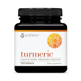 Youtheory Youtheory Turmeric Advanced - 450 mg Turmeric Supplement - with 15 mg Black Pepper & 300 mg Olive Leaf Extract - Curcumin Joint Support* - Soy, Dairy & Gluten Free - 120 Vegetarian Tablets