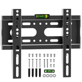 Tv Wall Bracket For 17-43 Inch, Flat Tv Wall Mount With Spirit Level, 25kg Capacity, Max Vesa: 200x200