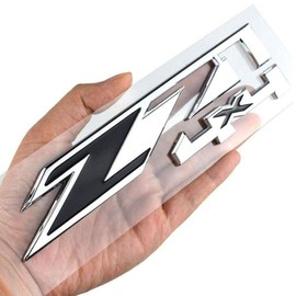 Tomilia 2Pack Z71 4x4 Emblems Badges Replacement for Chevy Silverado Sierra Tahoe Suburban 1500 2500hd 3500hd Decal (Chrome Black), EI-SilveCutom#2