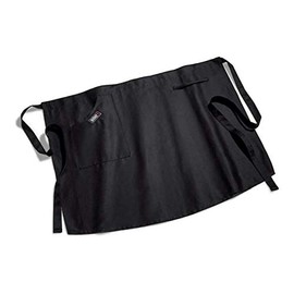 Weber Half Apron | Short Bib Apron | BBQ Apron | Kitchen Cooking Apron for Men and Women | 100% Cotton Material | Features Pocket and Loop for BBQ Tools | Universal One Size – Black (8301)