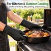 2-Piece Silicone Oven Mitt Set for Cooking – Heat-Resistant Cotton-Lined