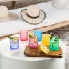 Khen Plastic Hobnail Drinking Glasses Set of 6 Bright Tones