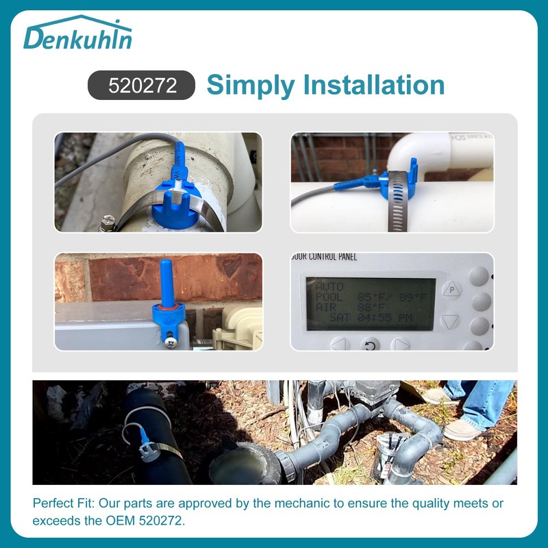 Denkuhin 520272 Temperature Sensor and 20 Feet Cable Fit for