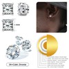 MILACOLATO 2 Pairs Stainless Steel Magnetic Stud Earrings for Men