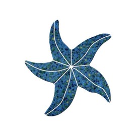 Small Starfish Ceramic Swimming Pool Mosaic (6", Blue)