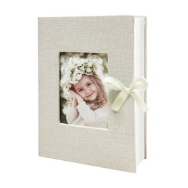 HenPisen Photo Album 4x6 100 Pockets, Slip-in Picture Albums, Linen Cover Top Loader Vertical Pockets Albums for Baby, Kids Boy Girls, Wedding, Family, Anniversary, Beige